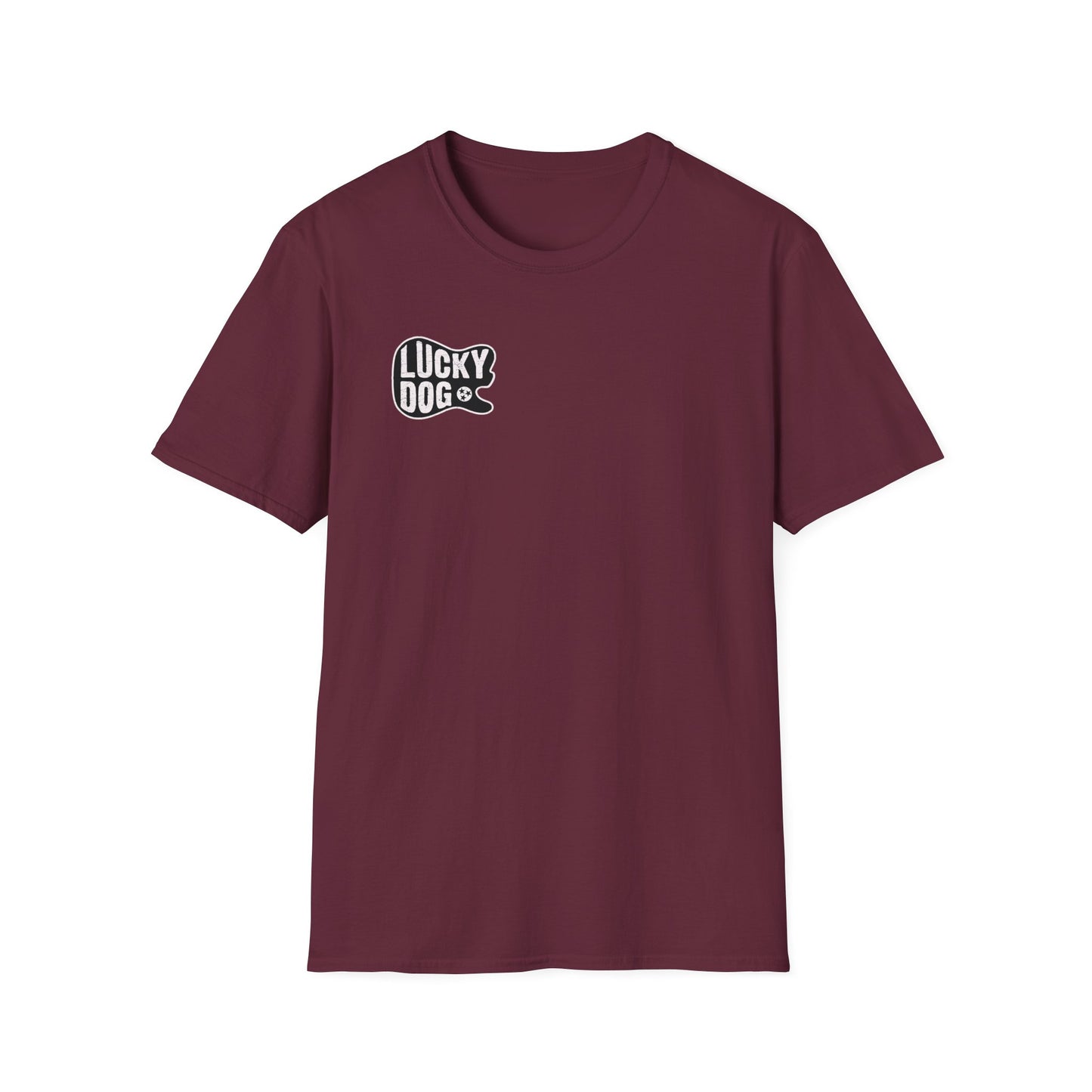Canada BUYERS ONLY- Lucky Dog Guitars T-shirt Tennessee Mountains Custom Band Concert Hiking Nature BigFoot Big Foot Camping Ford Chevy