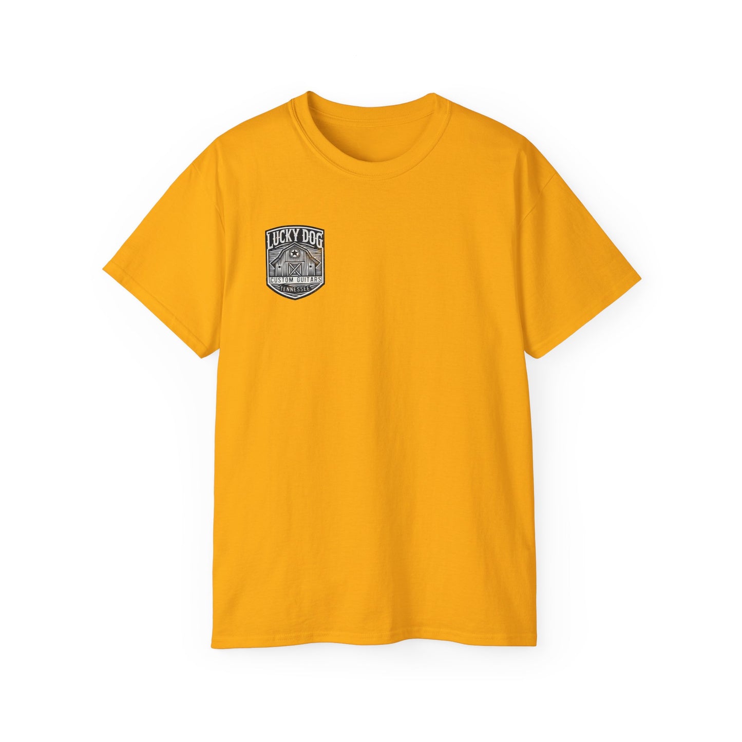 Lucky Dog Guitars 2024 BACK print Barn Built Eagle T-shirt Tennessee Custom Band Country Music Election USA
