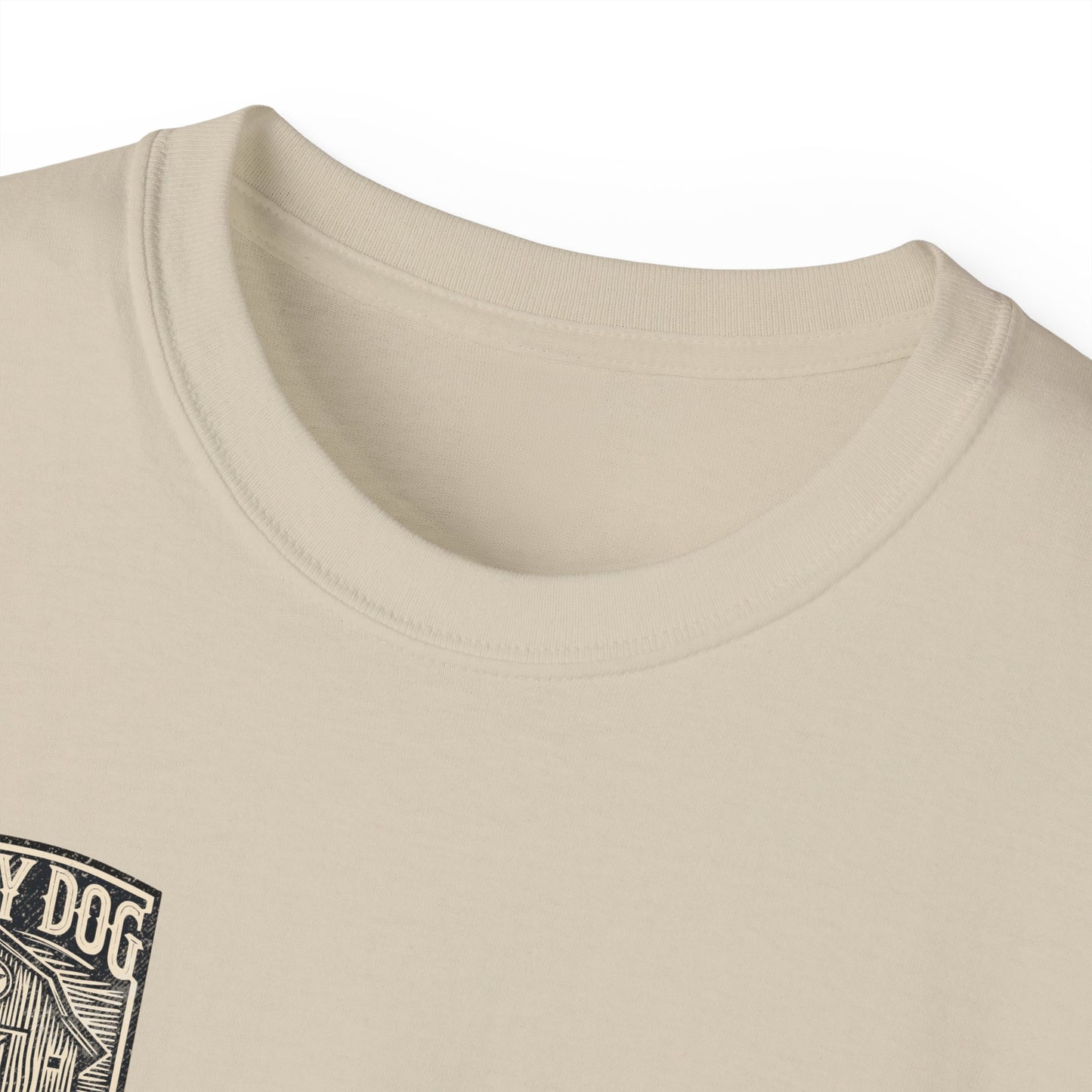 Lucky Dog Guitars "Barn Built" Tennessee T-shirt Mountain Hollow moon outdoors vintage Ford pickup truck custom guitar USA
