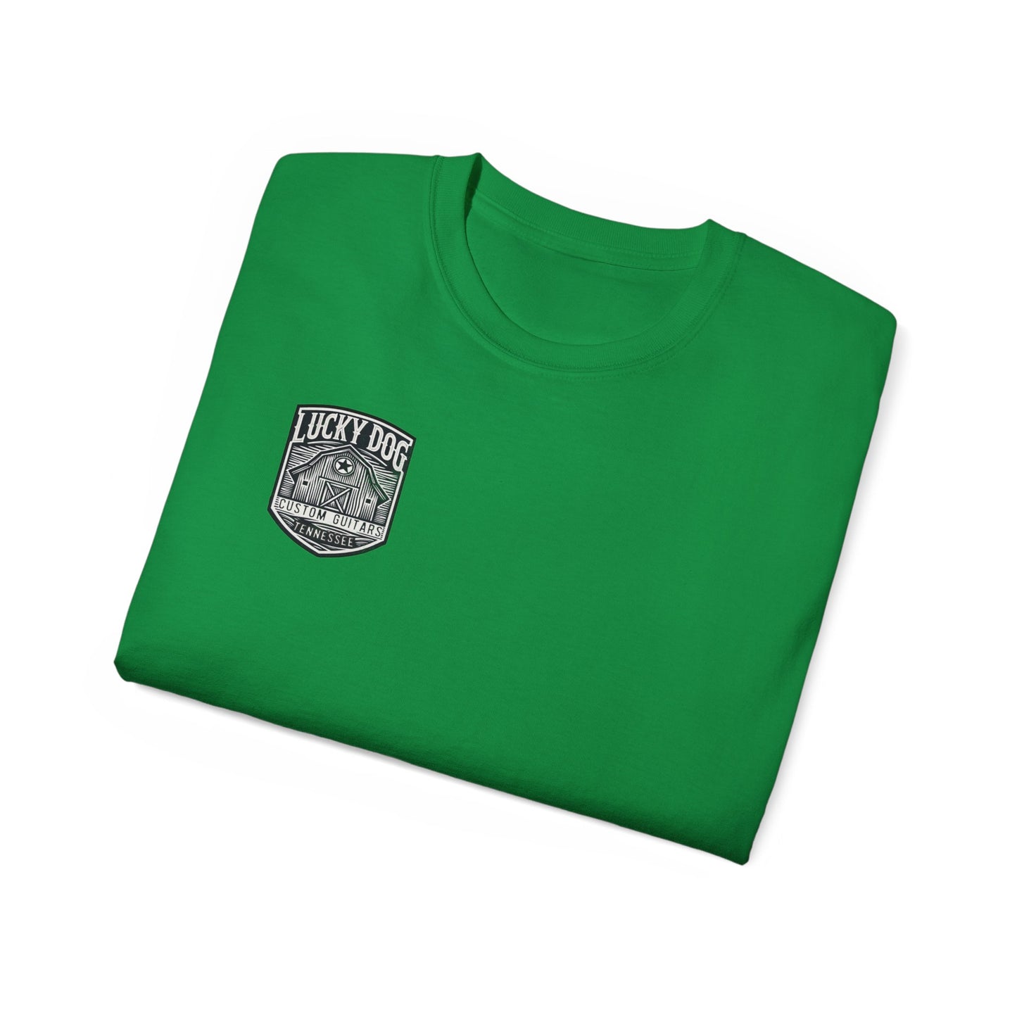 Lucky Dog Guitars 2024 BACK print Barn Built Eagle T-shirt Tennessee Custom Band Country Music Election USA