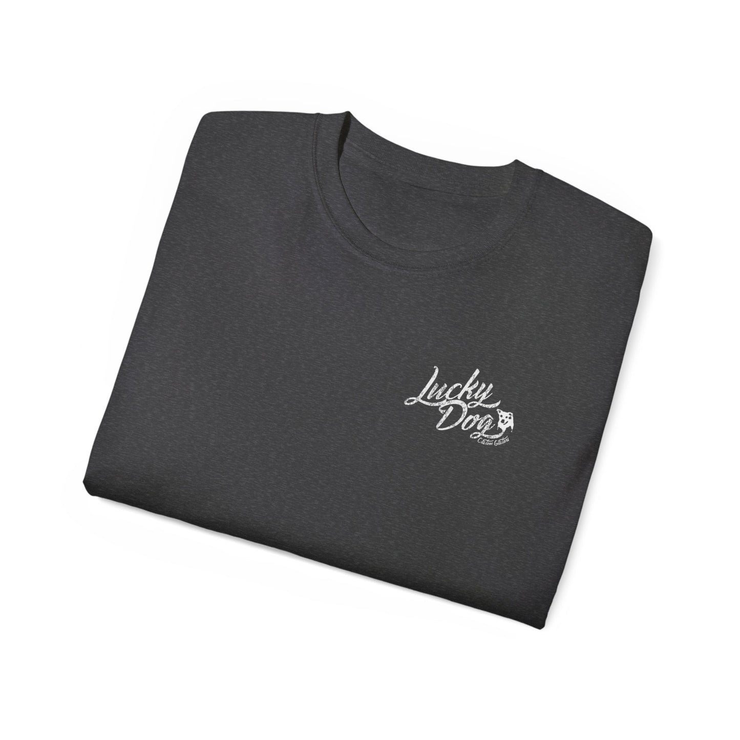 Lucky Dog Guitar Good Tone (BACK PRINT) Shirt Retro 80's Guitars Biker Outlaw Rockabilly Country Music Vintage USA