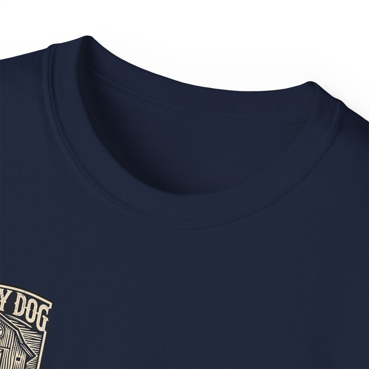 Lucky Dog Guitars "Barn Built" Tennessee T-shirt Mountain Hollow moon outdoors vintage Ford pickup truck custom guitar USA