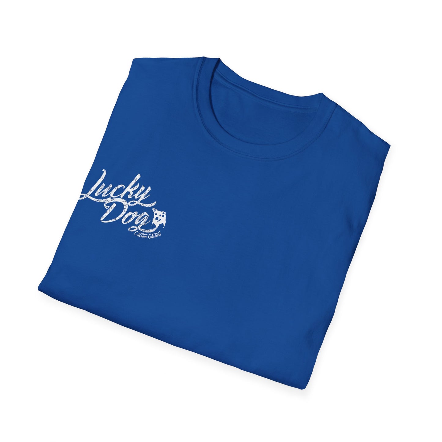 Australia Buyers only - Lucky Dog Custom Guitars Eagle Label T-shirt black Guitar Telecaster Lightning Greaser Rock-n-Roll USA Nashville