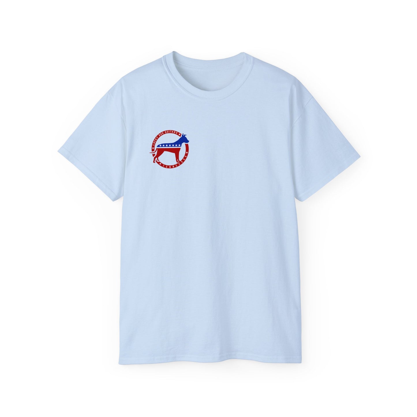 Lucky Dog Guitars 2024 BACK print Twang You Can Believe In T-shirt Tennessee Custom Band Country Music Election USA