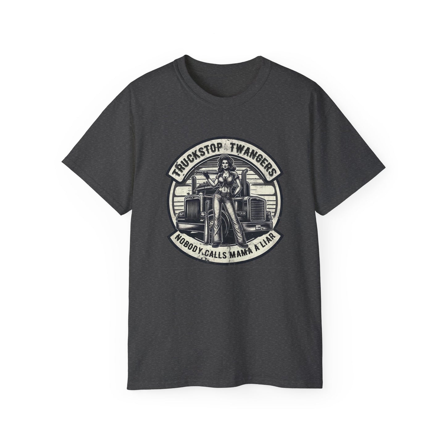 Truckstop Twangers - Nobody Calls Mama a Liar Country music Tennessee T-shirt Mountain Hollow vintage trucker truckstop truck guitar USA