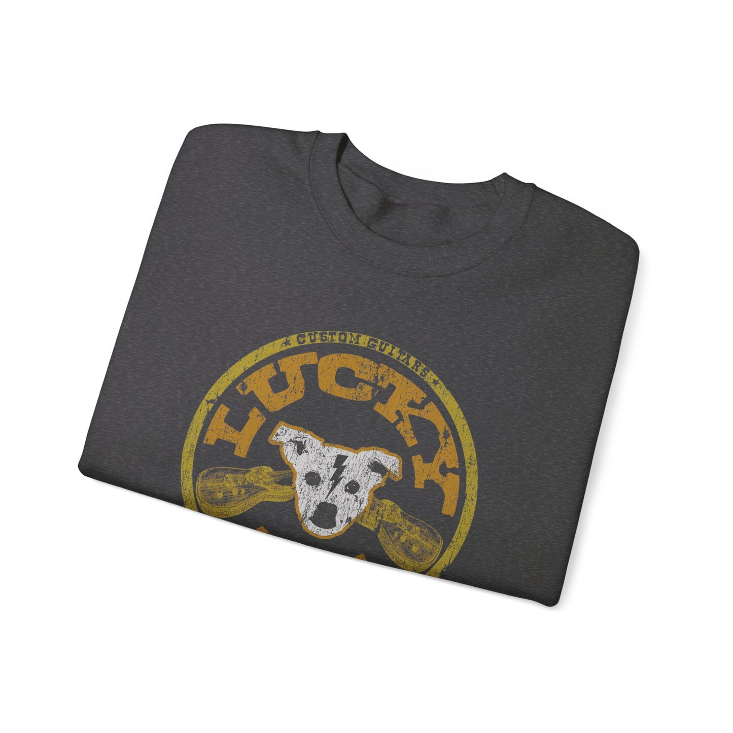 Lucky Dog Guitars Dog-Head Logo Sweatshirt - Heavy blend crewneck. Tennessee America Guitar Company Country Music USA