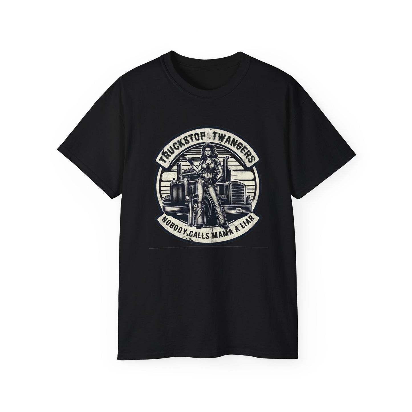 Truckstop Twangers - Nobody Calls Mama a Liar Country music Tennessee T-shirt Mountain Hollow vintage trucker truckstop truck guitar USA