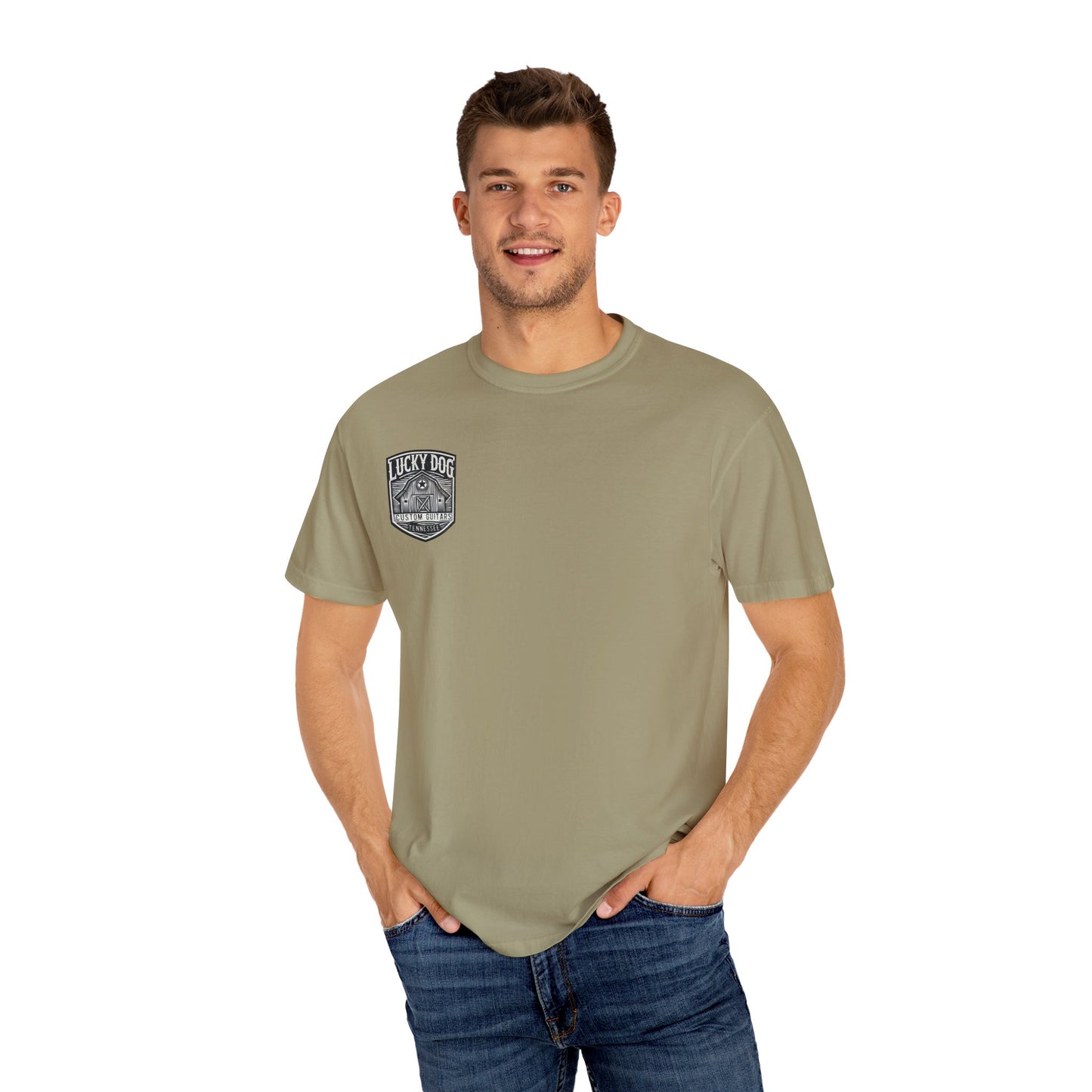 Lucky Dog 2024 Premium Comfort Colors Barn Built Eagle Tee Mountain Hollow Guitars Barn Honky Tonk T-shirt Tennessee USA