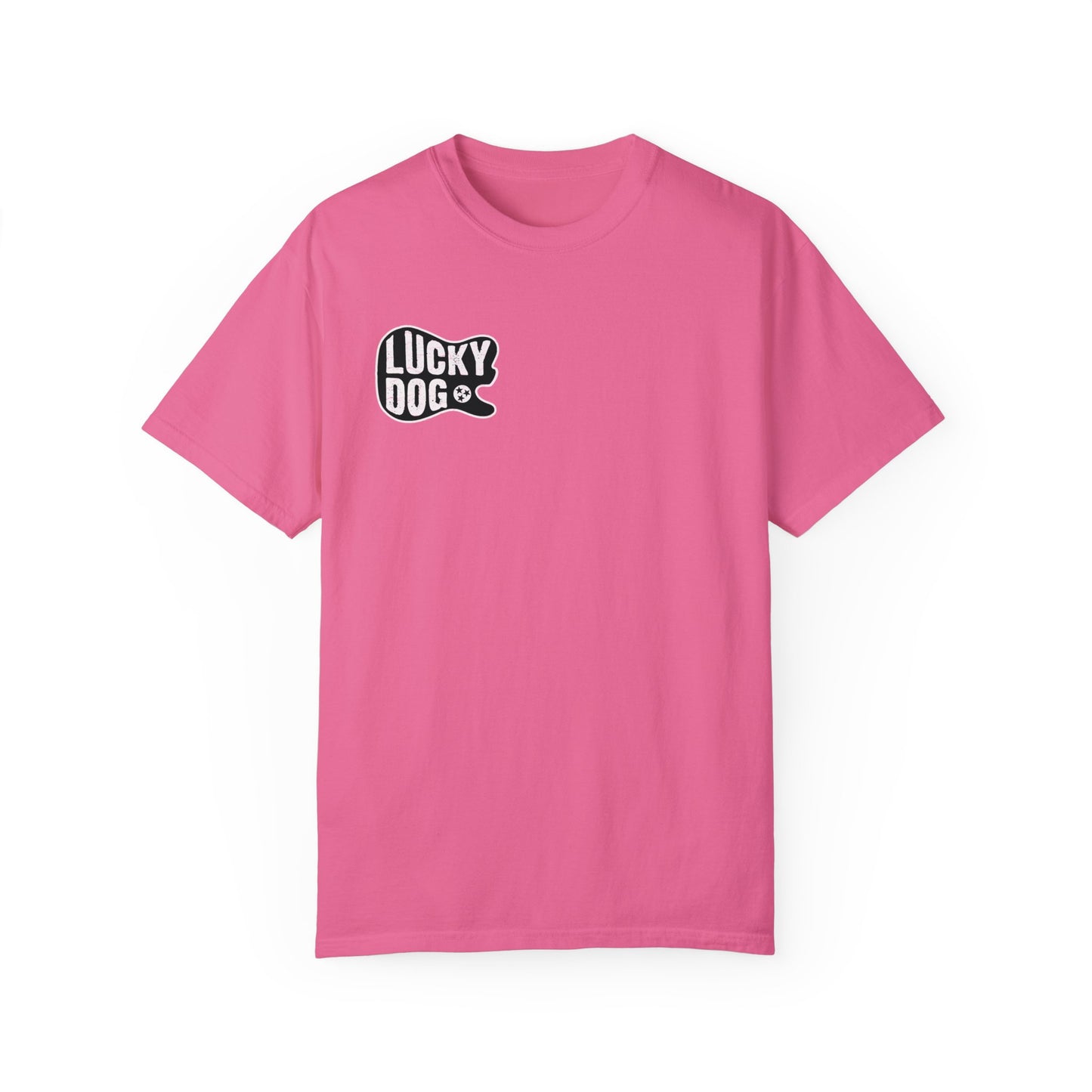 PREMIUM Comfort Colors Lucky Dog Guitars Just'a Twangin T-shirt Tennessee Custom Band Foothills Country Music BigFoot Bluegrass USA