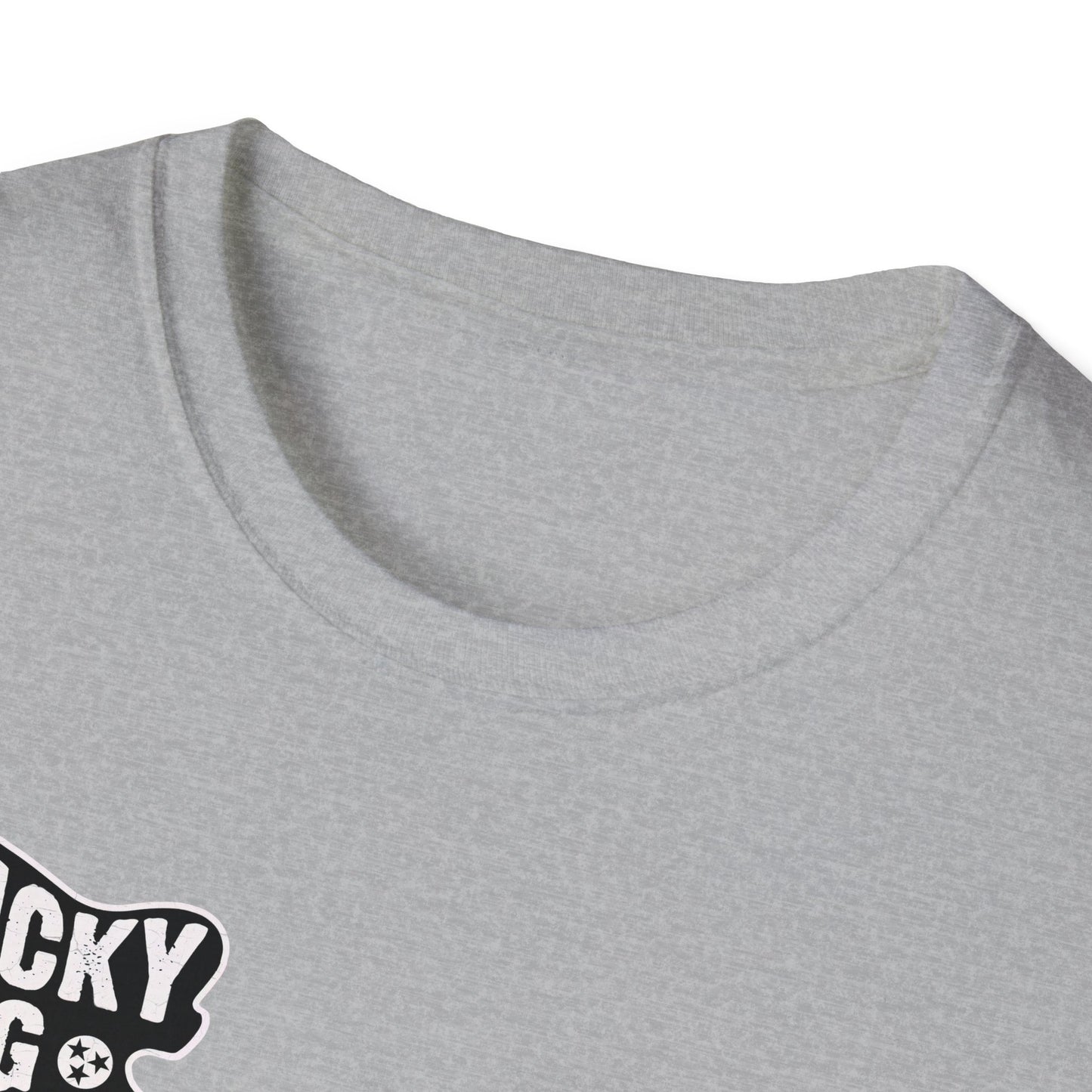Canada BUYERS ONLY- Lucky Dog Guitars T-shirt Tennessee Mountains Custom Band Concert Hiking Nature BigFoot Big Foot Camping Ford Chevy