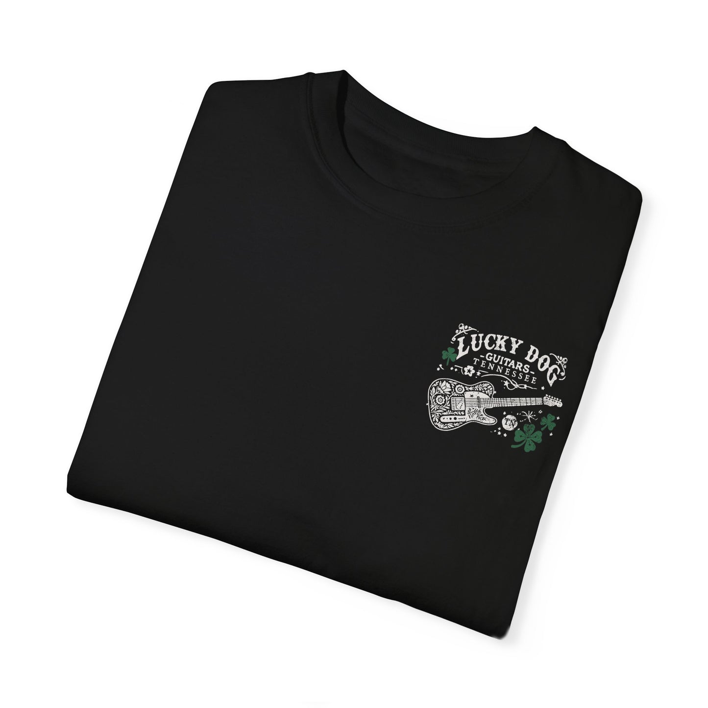 Back Print - Lucky Dog 2024 Premium Comfort Colors ShamRocker Tee The Gospel Of Tone Guitars Barn Honky Tonk Tennessee USA T-Shirt