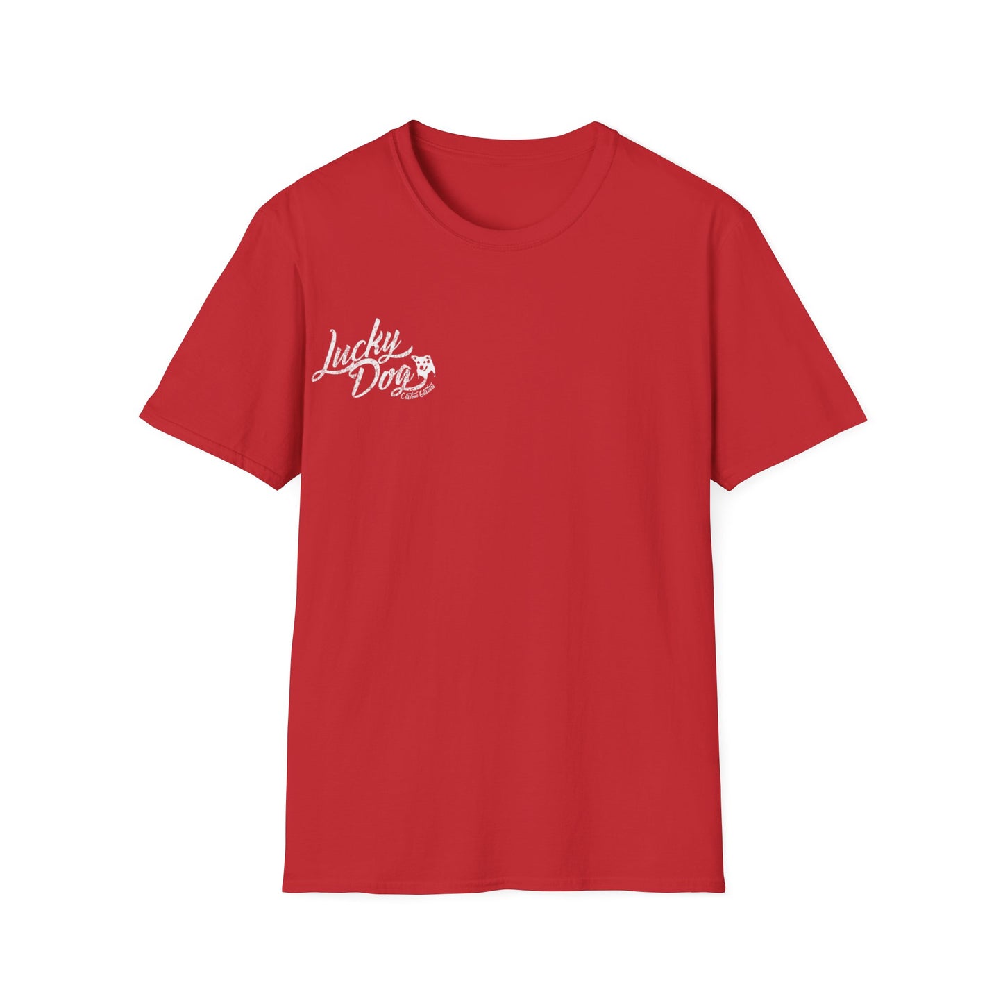 Australia Buyers only - Lucky Dog Custom Guitars Eagle Label T-shirt black Guitar Telecaster Lightning Greaser Rock-n-Roll USA Nashville
