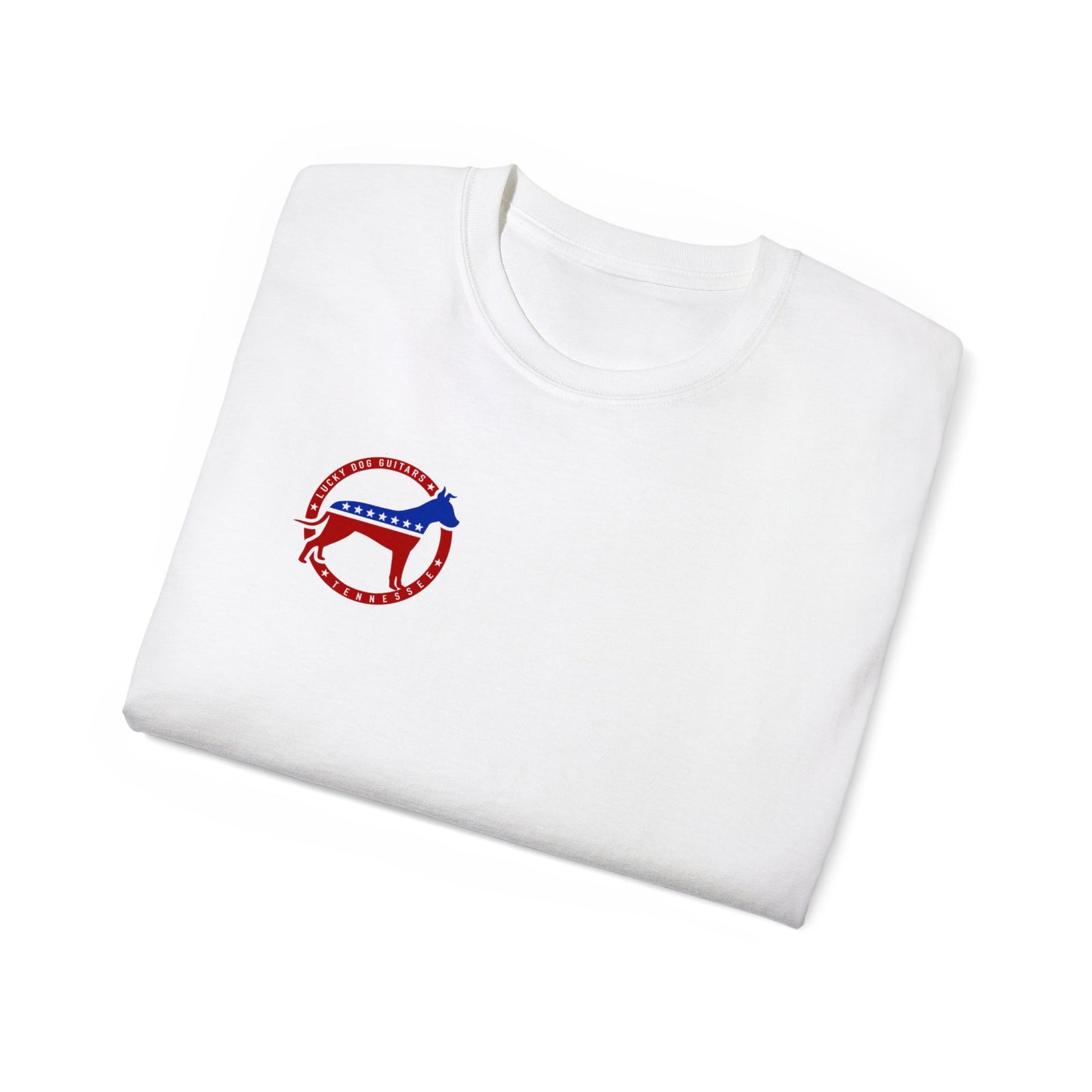 Lucky Dog Guitars 2024 BACK print Twang You Can Believe In T-shirt Tennessee Custom Band Country Music Election USA