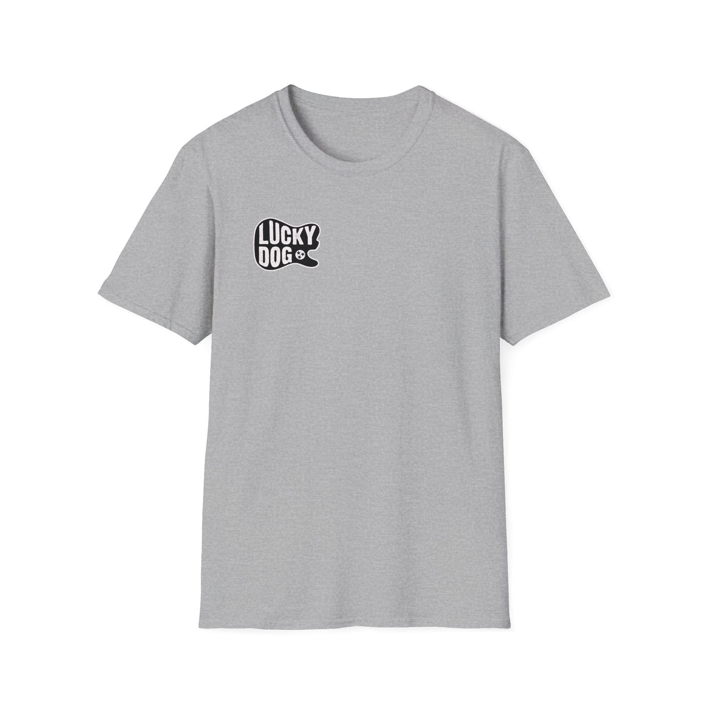 Canada BUYERS ONLY- Lucky Dog Guitars T-shirt Tennessee Mountains Custom Band Concert Hiking Nature BigFoot Big Foot Camping Ford Chevy