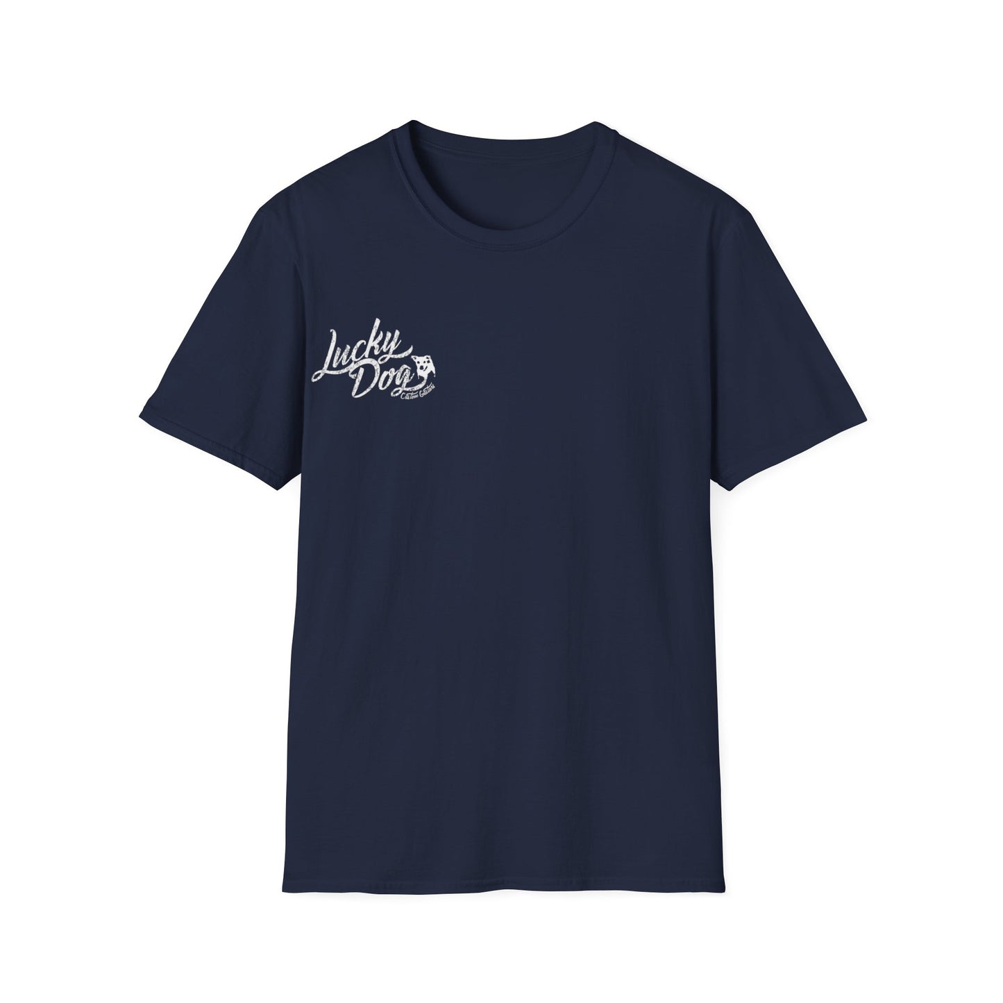 Australia Buyers only - Lucky Dog Custom Guitars Eagle Label T-shirt black Guitar Telecaster Lightning Greaser Rock-n-Roll USA Nashville