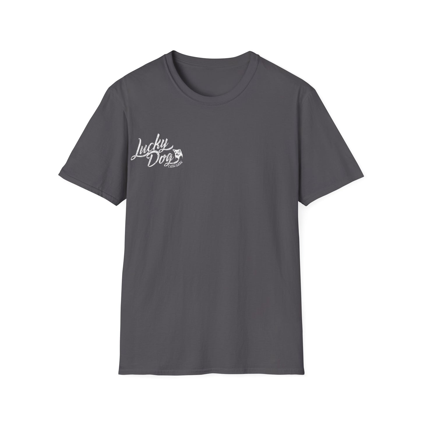 Australia Buyers only - Lucky Dog Custom Guitars Eagle Label T-shirt black Guitar Telecaster Lightning Greaser Rock-n-Roll USA Nashville