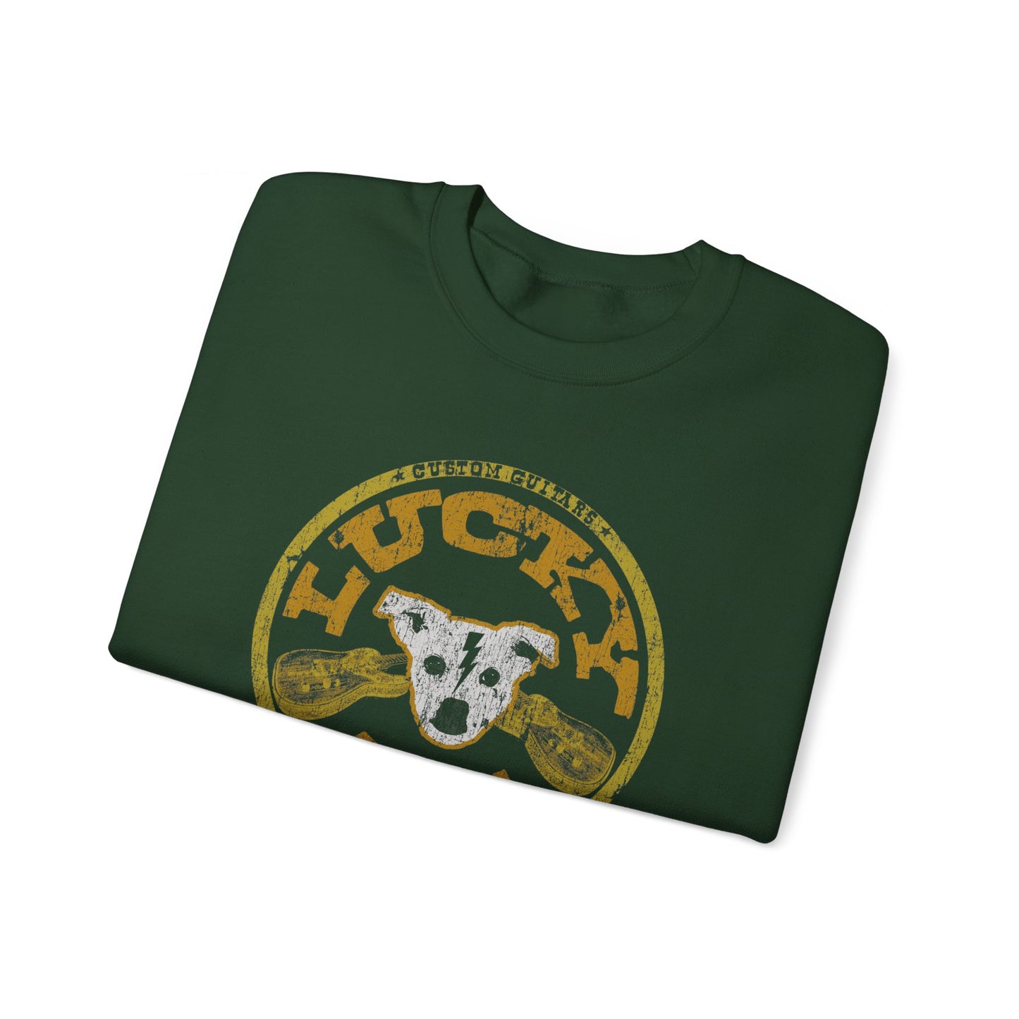 Lucky Dog Guitars Dog-Head Logo Sweatshirt - Heavy blend crewneck. Tennessee America Guitar Company Country Music USA
