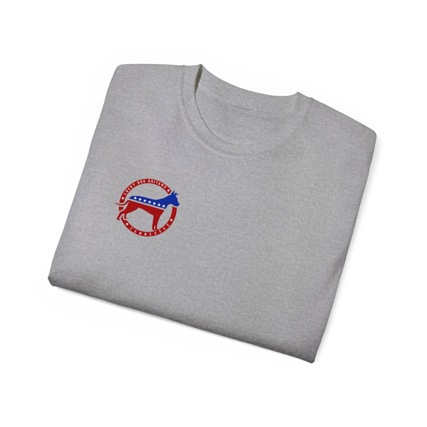 Lucky Dog Guitars 2024 BACK print Twang You Can Believe In T-shirt Tennessee Custom Band Country Music Election USA