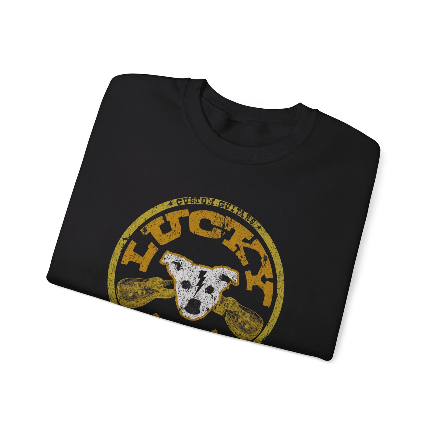 Lucky Dog Guitars Dog-Head Logo Sweatshirt - Heavy blend crewneck. Tennessee America Guitar Company Country Music USA