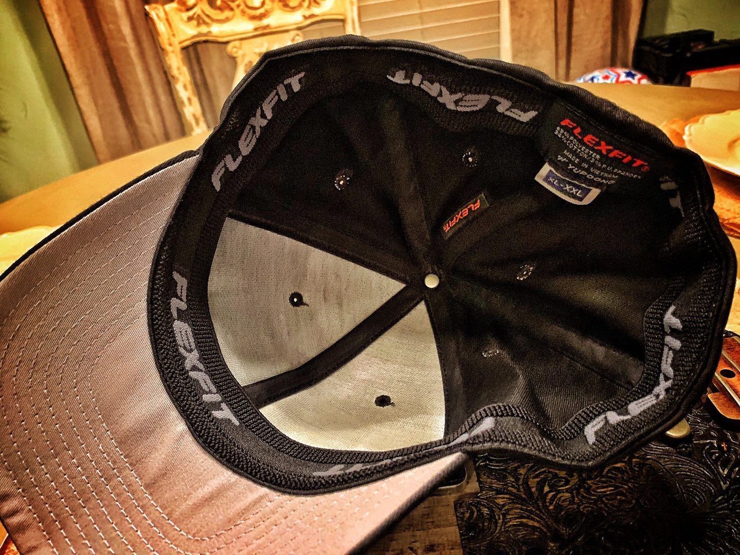 XXL BIG sized Lucky Dog Guitars Flexfit Black Cap