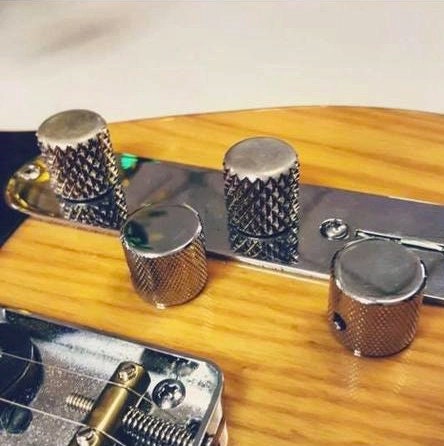 Lucky Dog Custom polished & Relic'd Heavy-Knurled Nickel guitar SINGLE knobs (1 or more) - The most aggressive knurled knob on the market!