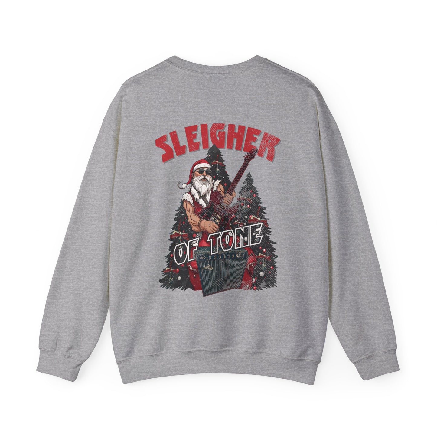 Sweatshirt - Lucky Dog Sleigher of Tone (FRONT & BACK print) T-shirt Custom Guitar Tennessee guitars Santa Christmas USA