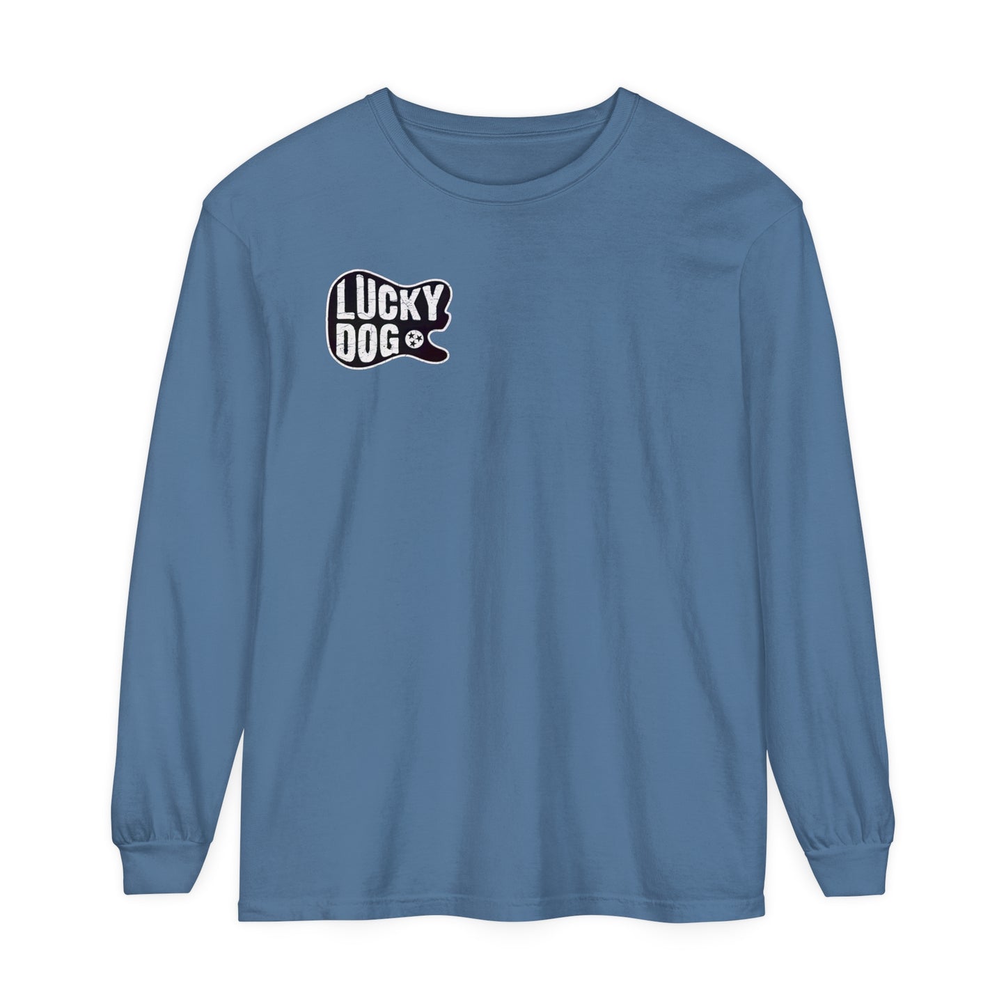 Lucky Dog Guitars Long Sleeve Just Say No To Boring Guitars T-shirt Tennessee Winter Country Music Guitar Rock n Roll Texas Hillbilly USA