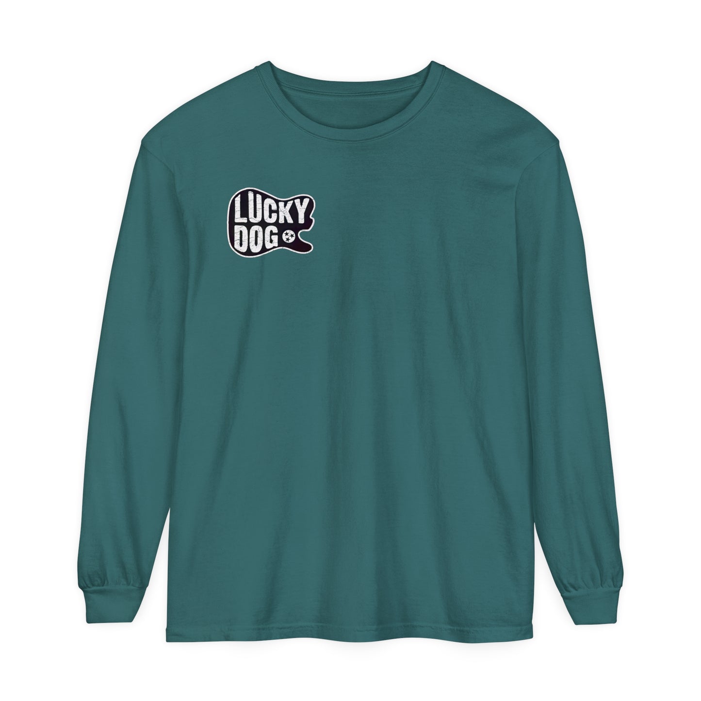 Lucky Dog Guitars Long Sleeve Just Say No To Boring Guitars T-shirt Tennessee Winter Country Music Guitar Rock n Roll Texas Hillbilly USA