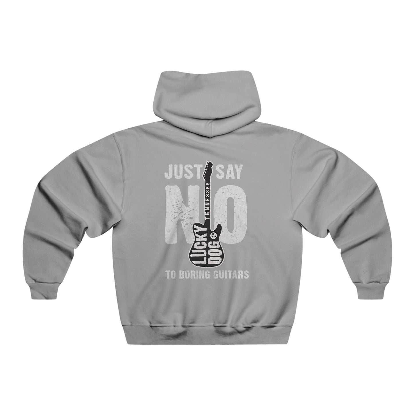 Lucky Dog Guitars Pullover Hoodie Just Say No To Boring Guitar Tennessee Thick Warm Winter jacket hillbilly hunting