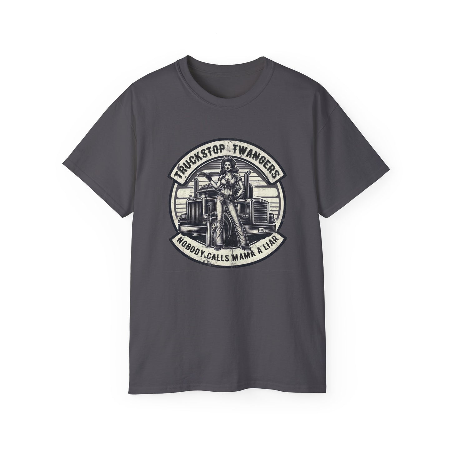 Truckstop Twangers - Nobody Calls Mama a Liar  Country music Tennessee T-shirt Mountain Hollow vintage trucker truckstop truck guitar USA