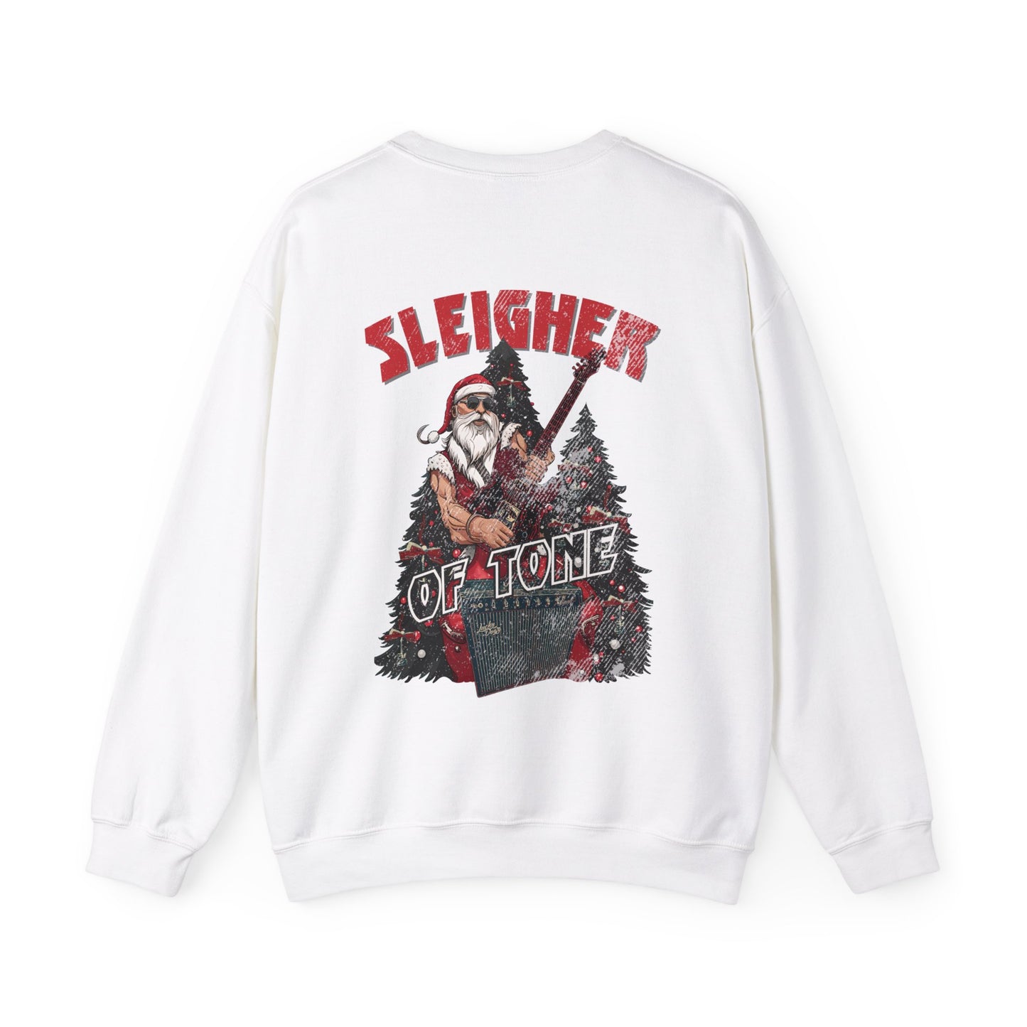 Sweatshirt - Lucky Dog Sleigher of Tone (FRONT & BACK print) T-shirt Custom Guitar Tennessee guitars Santa Christmas USA