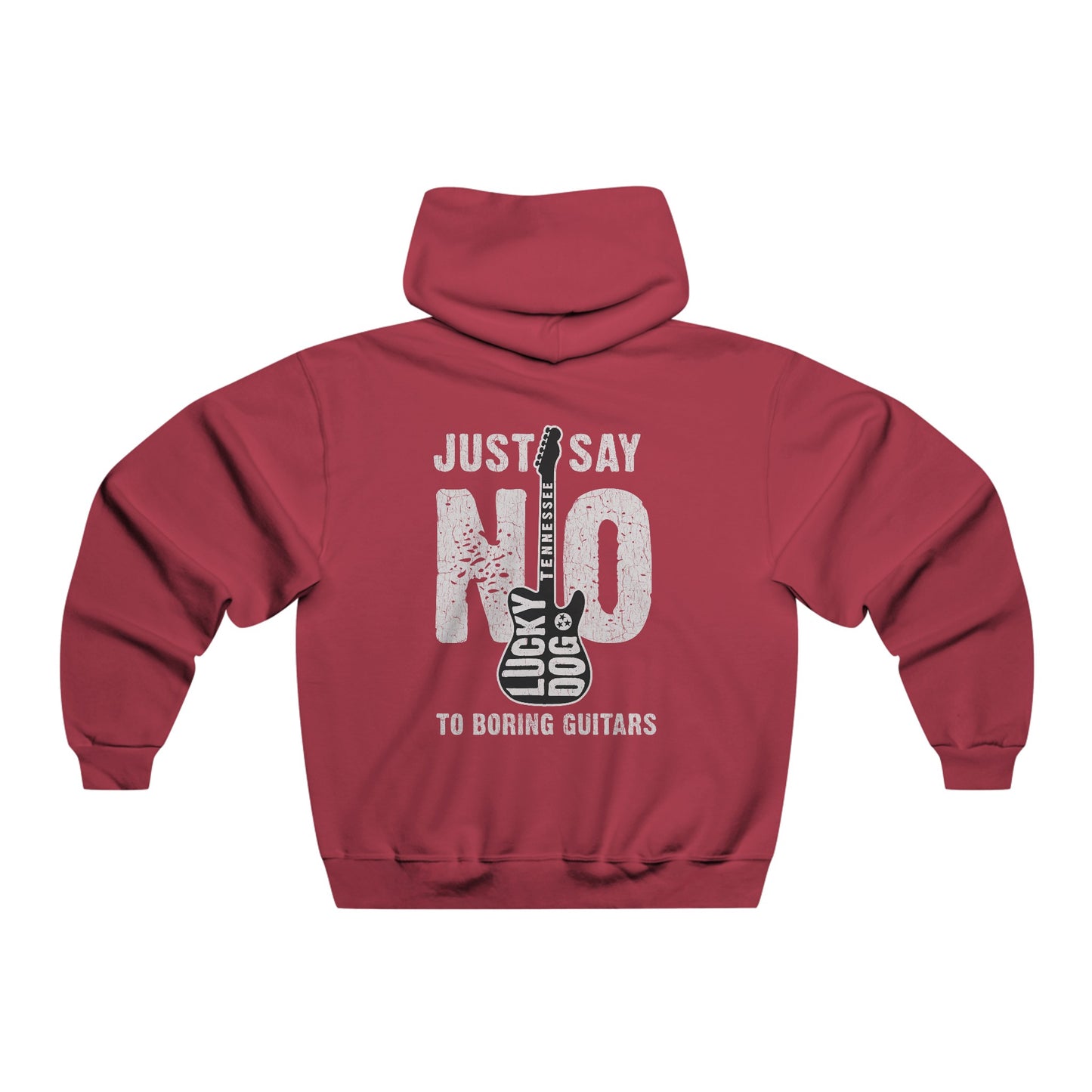 Lucky Dog Guitars Pullover Hoodie Just Say No To Boring Guitar Tennessee Thick Warm Winter jacket hillbilly hunting