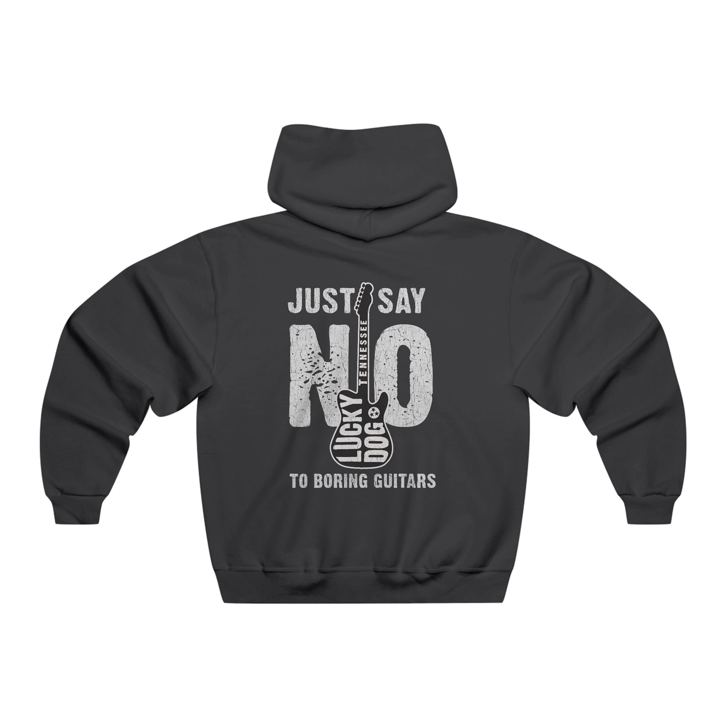 Lucky Dog Guitars Pullover Hoodie Just Say No To Boring Guitar Tennessee Thick Warm Winter jacket hillbilly hunting