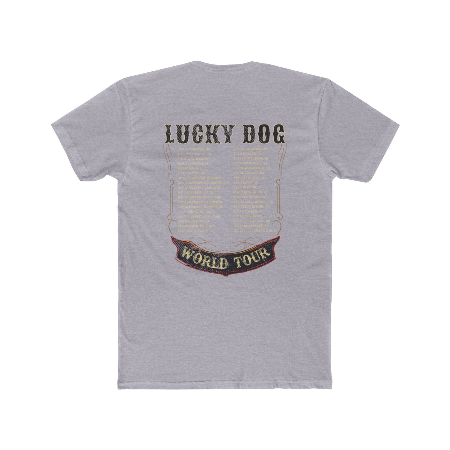 Lucky Dog Guitars World Tour 2024 T-shirt Tennessee Custom Band Country Music Nashville Bluegrass Concert 80's USA