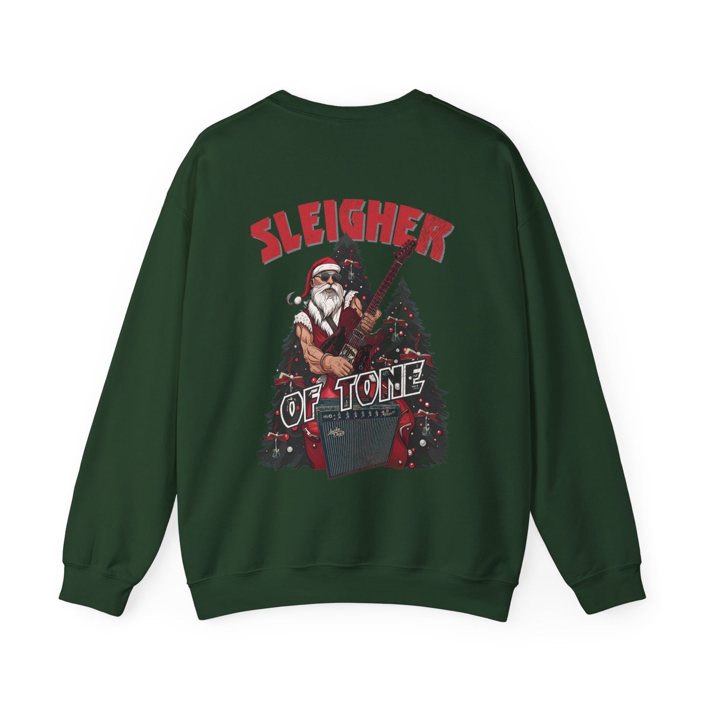 Sweatshirt - Lucky Dog Sleigher of Tone (FRONT & BACK print) T-shirt Custom Guitar Tennessee guitars Santa Christmas USA