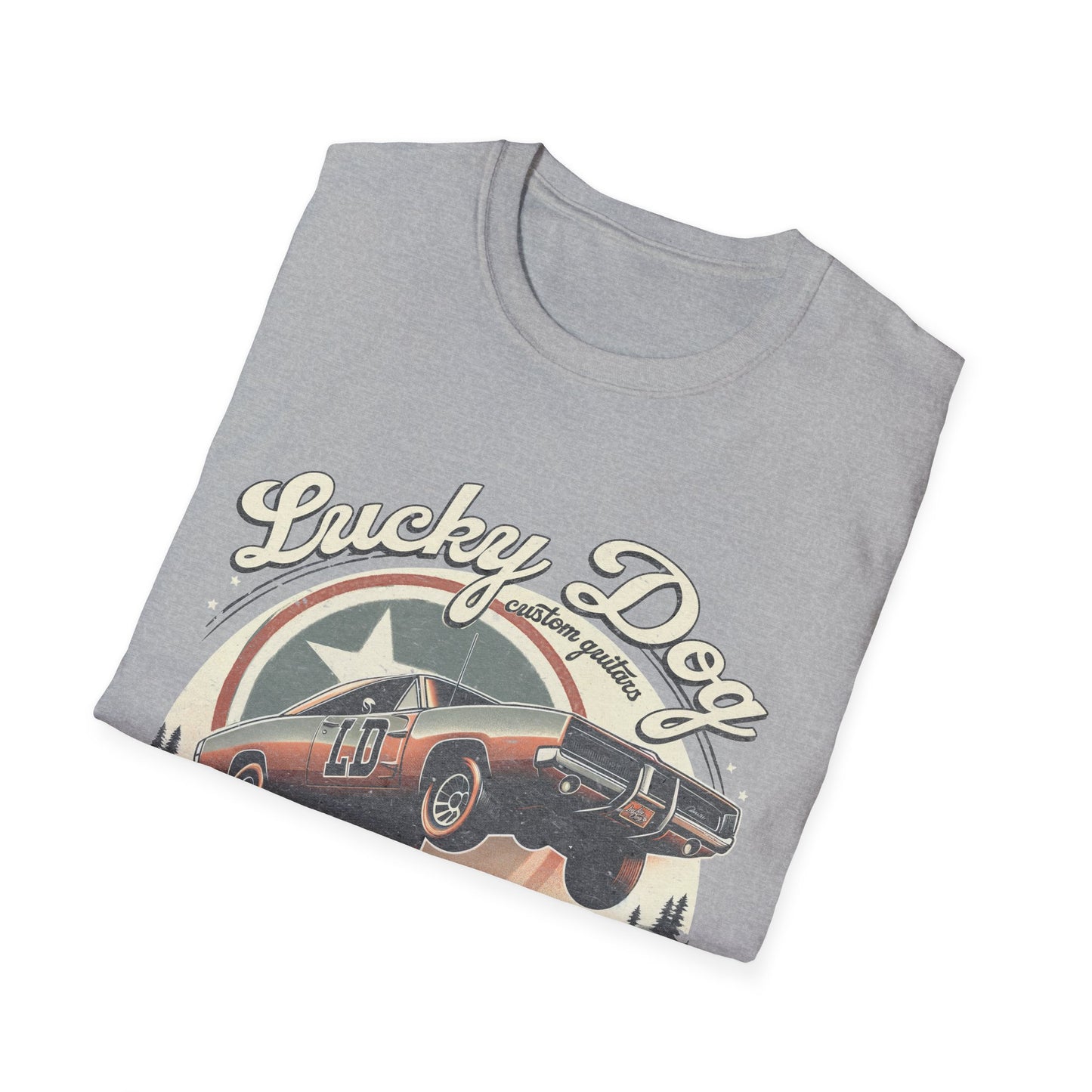 Australia buyers ONLY Lucky Dog Guitars - Dukes of Tone - Country music Tennessee T-shirt Charger vintage General Lee truck guitar Waylon