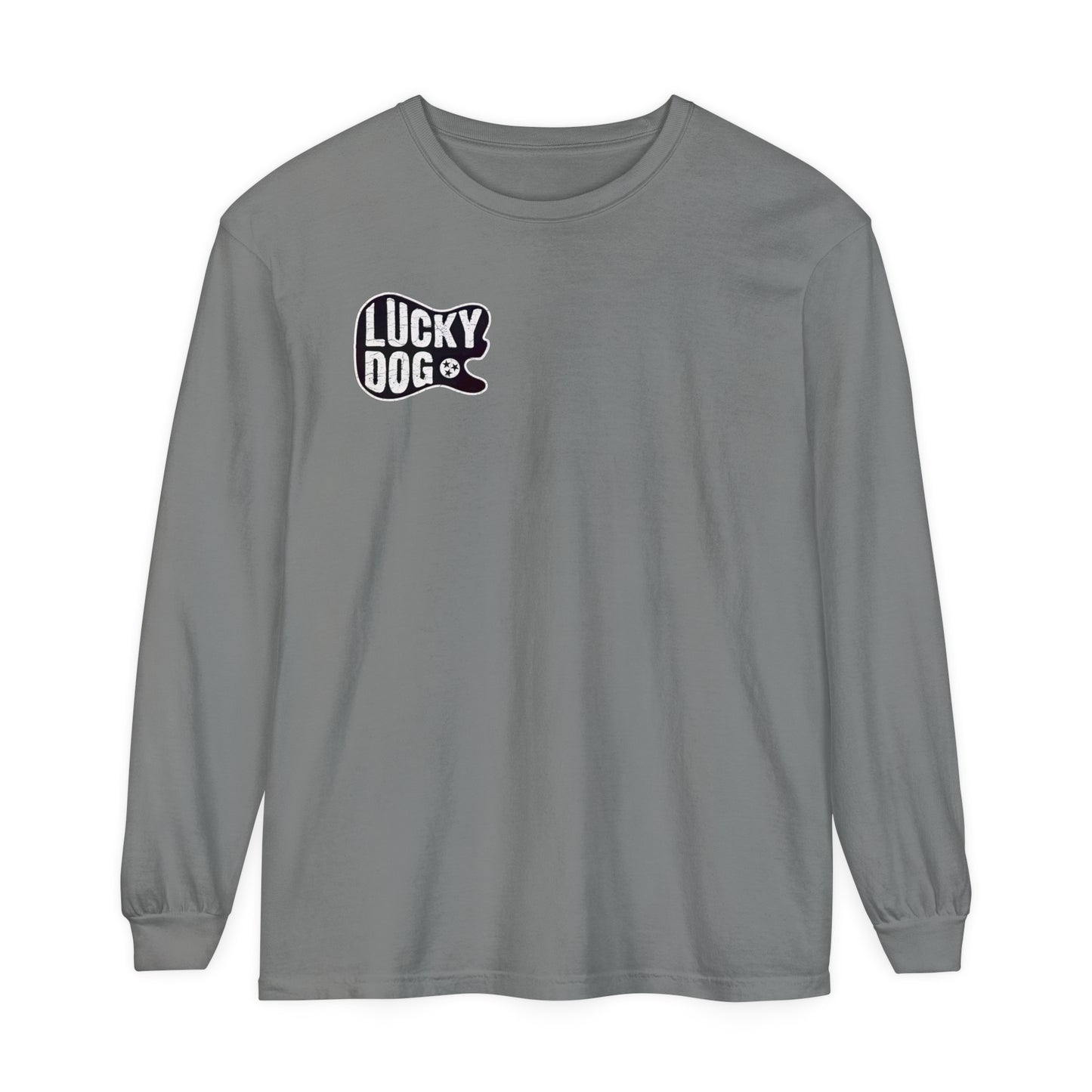 Lucky Dog Guitars Long Sleeve Just Say No To Boring Guitars T-shirt Tennessee Winter Country Music Guitar Rock n Roll Texas Hillbilly USA