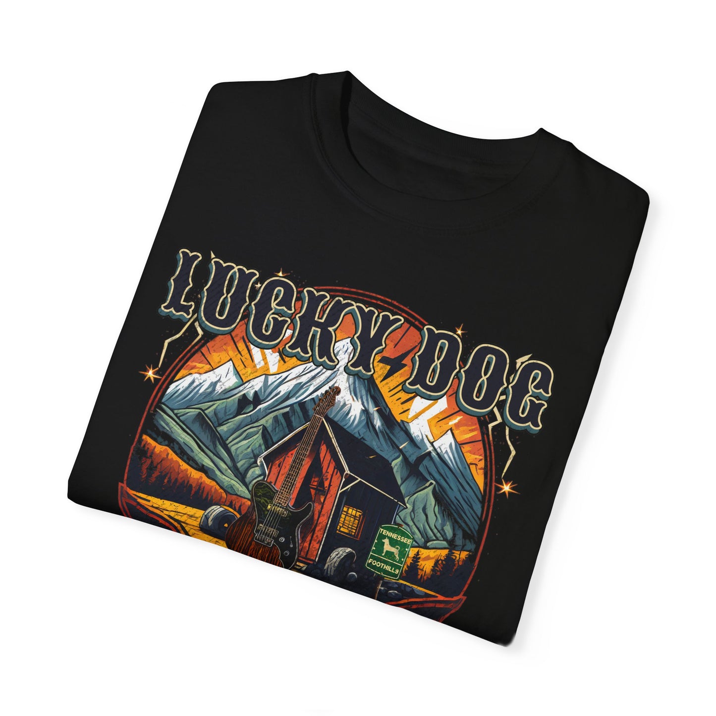 PREMIUM Comfort Colors Lucky Dog 2020 (FRONT & BACK print) World Tour 2024 T-shirt Custom Guitar Tennessee guitars USA