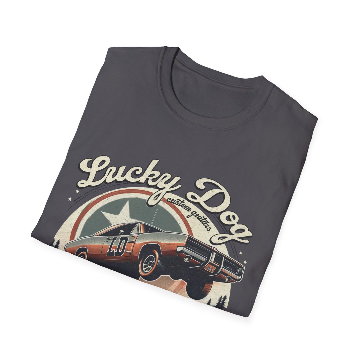 Australia buyers ONLY Lucky Dog Guitars - Dukes of Tone - Country music Tennessee T-shirt Charger vintage General Lee truck guitar Waylon