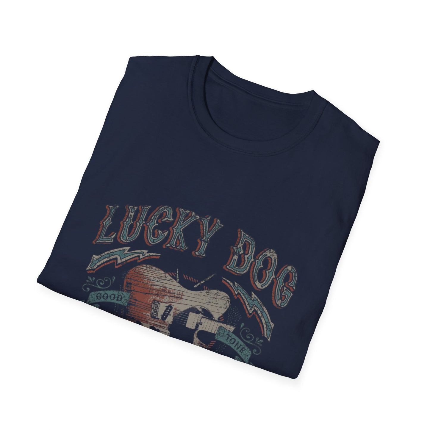 Canada ONLY- Reissue Lucky Dog Guitars T-shirt Outlaw Cowboy Guitar Vintage Hotrod Country Outlaw Nashville Tennessee