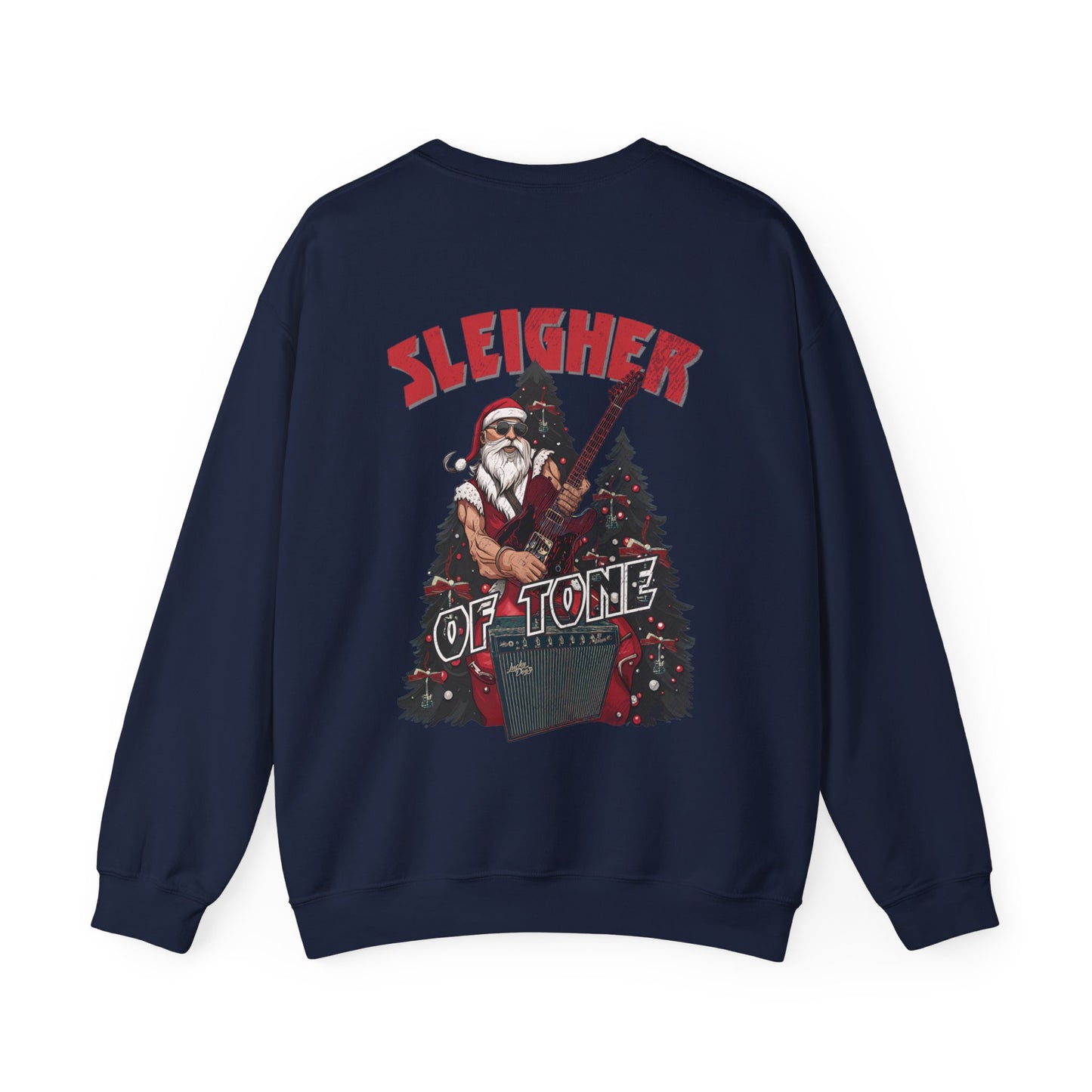 Sweatshirt - Lucky Dog Sleigher of Tone (FRONT & BACK print) T-shirt Custom Guitar Tennessee guitars Santa Christmas USA