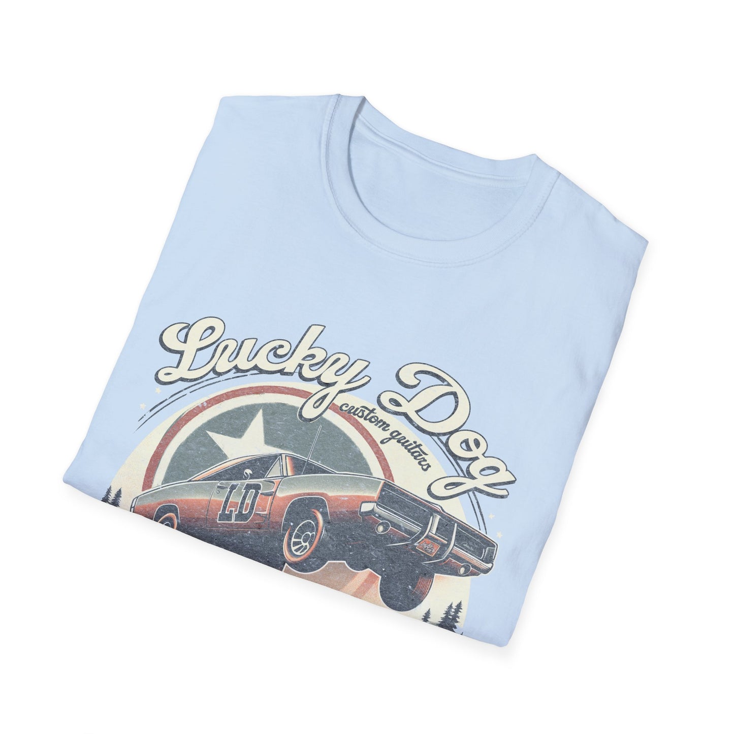 Australia buyers ONLY Lucky Dog Guitars - Dukes of Tone - Country music Tennessee T-shirt Charger vintage General Lee truck guitar Waylon