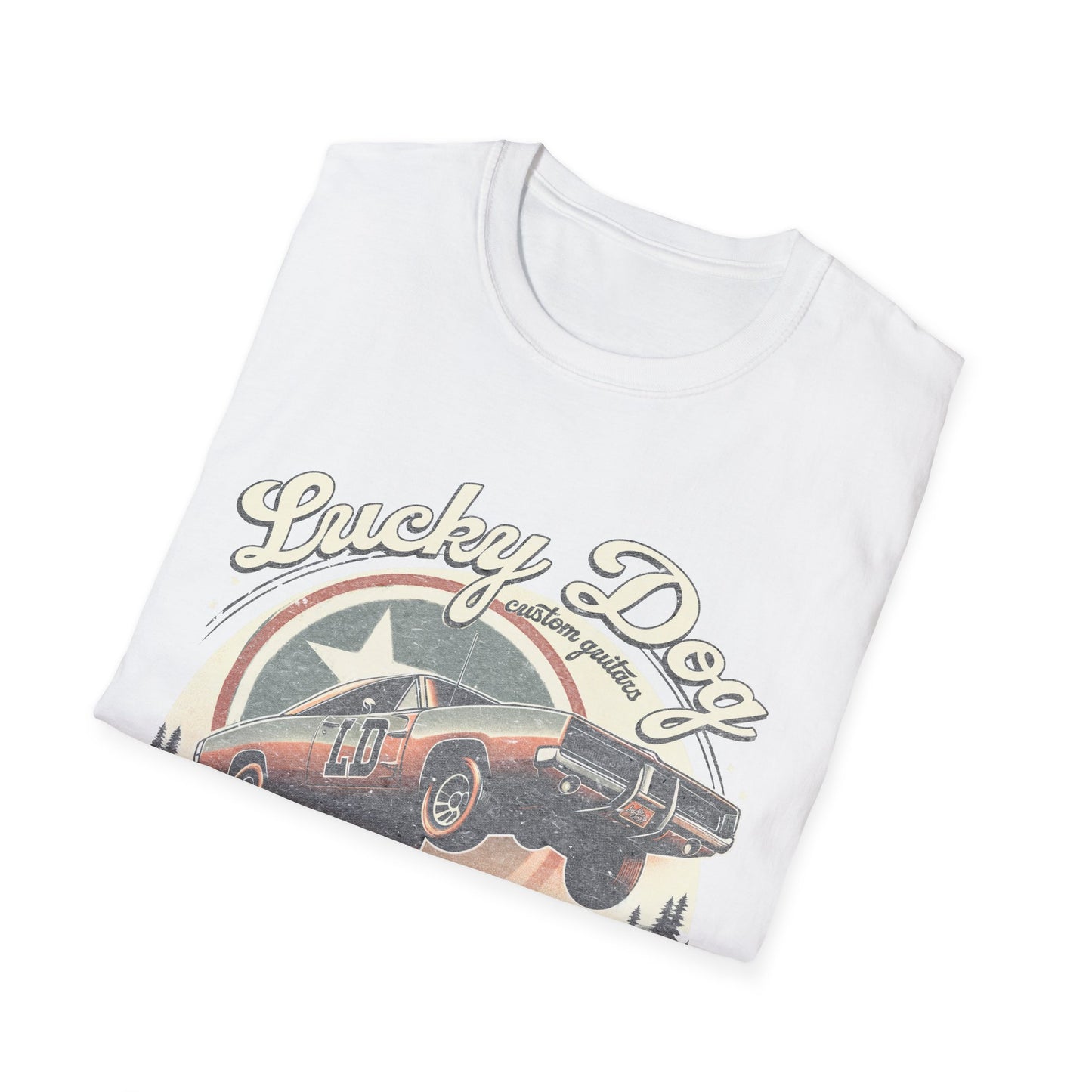 Australia buyers ONLY Lucky Dog Guitars - Dukes of Tone - Country music Tennessee T-shirt Charger vintage General Lee truck guitar Waylon